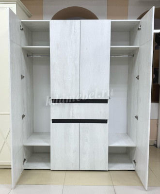 Шкаф Мрия 4-х створчатый (Бетон пайн светлый/Графит)