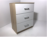 Комод Светлана 3 ящика (Дуб сонома/Белый)