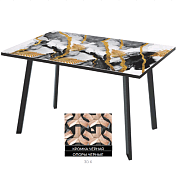 Стол обеденный Миллер стекло с фотопечатью (3D 6/опора №3)