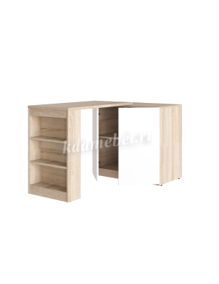 Стол-комод Правый (Дуб сонома светлый/Белый)