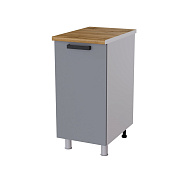 Шкаф нижний глубокий Г4Р кухня Кампео без столешницы (Белый/Сантьяго софт)