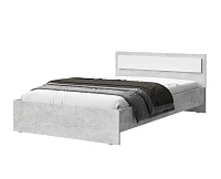 Кровать Лето 1.2 с настилом (Цемент светлый/Белый)