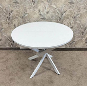 Стол обеденный раздвижной Арчи (Белый/Опоры белые)