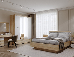 Соната (Дуб сонома/Белый глянец)