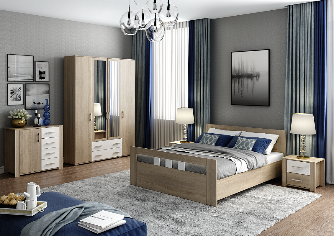 Сопрано (Дуб сонома/Белый)