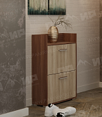 Обувница Памир 2-х секционная (Ясень шимо темный/Ясень шимо светлый)