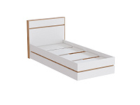Кровать Аркон 0.9 с настилом (Белый/Дуб вотан)