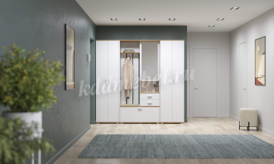 Шкаф Антре 65.07 (Белый/Дуб вотан)