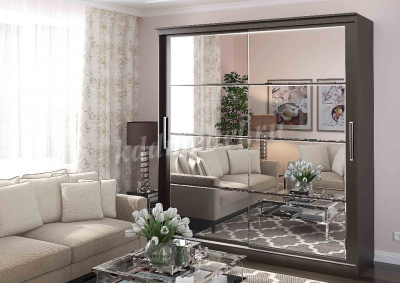 Шкаф-купе Танго 1.5 зеркало Р (Венге)