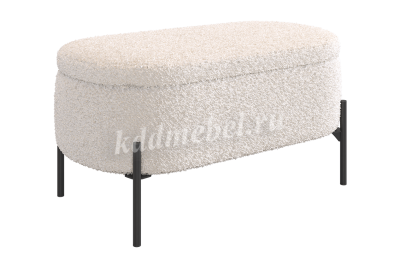 Пуф Барни (Белый плюш)