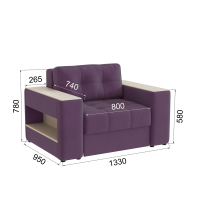 Кресло кровать Доро_Винный