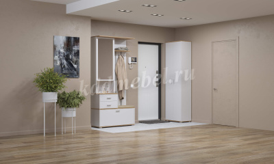 Шкаф Антре 65.07 (Белый/Дуб вотан)