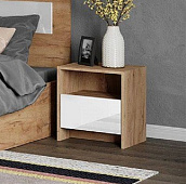 Тумба Соня СТ-1 (Дуб крафт золотой/Белый глянец)