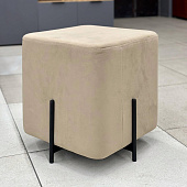 Пуф Лофт квадрат Ил (Кофе с молоком velutto 21/Черный)