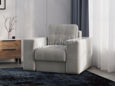 Кресло Виконт (Светло-серый/Холст белый)