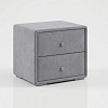 Тумба прикроватная Твист (Микровелюр/Серебряный серый)