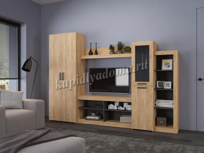 Гостиная Оскар 4 (Дуб золотой/Венге)