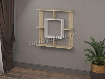 Полка Эра №1 (Дуб сонома/Белый текстурный)