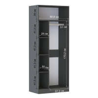 Прихожая руэлла шкаф универсальный графит серый