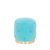 Пуф Leset Марко (Бирюзово-голубой, латунь)