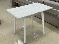 Стол обеденный Ломберный (Крафт белый/Опора белая)