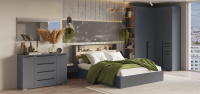 Спальный Гарнитур Люмьер_композиция 3_графит_дуб сонома