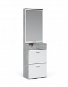 Комод и зеркало Виола (Белый/Ателье светлый)