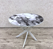 Стол обеденный Арчи-3 0.8 (Акварель 541/Опоры белые)