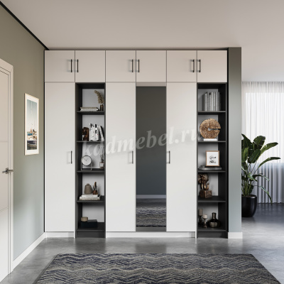 Комод Чикаго 5 ящ (Антрацит/Белый)