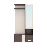 Шкаф с зеркалом Домино А (Венге/Дуб молочный)