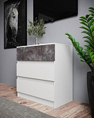 Комод Софи (Белый/Бетон темный)