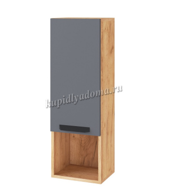 Пенал-надстройка Квартет-13 (Дуб крафт золотой/Графит серый)