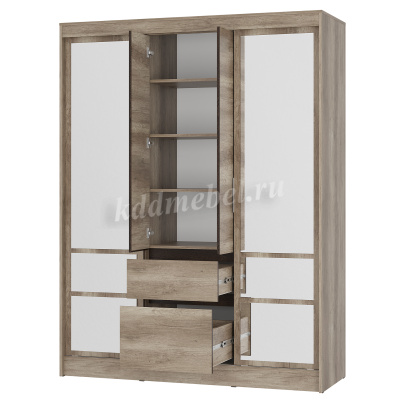 Шкаф-купе Энигма ШКК-06 (Дуб каньон/Венге)