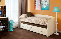 Кровать двухуровневая Адель-5 (Вудлайн кремовый)