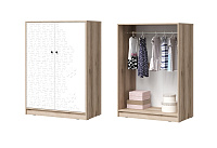Шкаф Киви 2-х створчатый ШК-05 (Дуб делано/Белый)