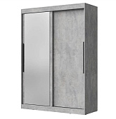 Шкаф-купе Лето-2 1.5 с зеркалом (Цемент светлый)