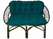 Диван двухместный RJG-Princess (Ротанг №6, ткань JPN DRILL 034)