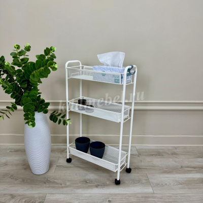 Этажерка Ладья-1К на колесиках (Белый)