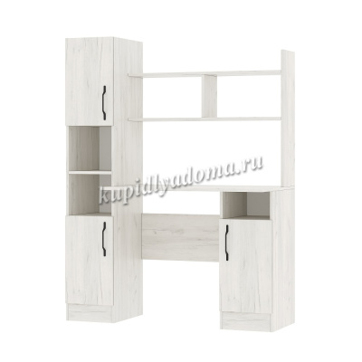 Стол компьютерный ПКС-6 (Дуб крафт белый)