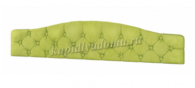 Спинка мягкая велюр с пуговицами (Лайм)
