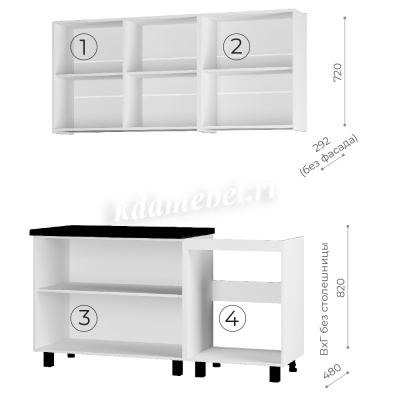 Кухня Куба 1,6 (Белый)