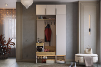 Прихожая баско К4 кашемир дуб крафт золотой