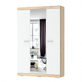 Шкаф с зеркалом Соната ШСЗ-1300 (Дуб сонома/Белый глянец)