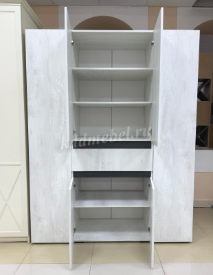 Шкаф Мрия 4-х створчатый (Бетон пайн светлый/Графит)