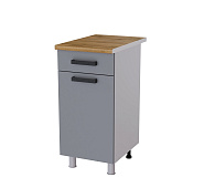 Шкаф нижний с 1 ящиком 4Р1 кухня Контемп без столешницы (Дуб сонома/Графит)