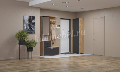 Шкаф Антре 65.07 (Дуб вотан/Диамант серый)