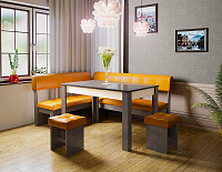 Комплект банкеток Остин 01.00 2шт. (Венге/Беж кожзам)