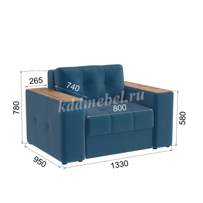 Кресло-кровать Нави (Атлантида/Дуб канадский)