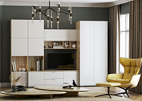 Гостиная Милан-1/А (Делано светлый/Белый)