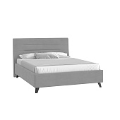 Кровать Веста 1.4 с подъемным механизмом (Микровелюр/Светло-серый)